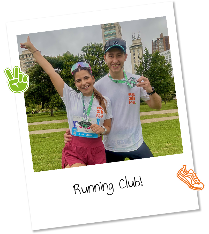 Running Club MeshMe - Participantes com medalhas