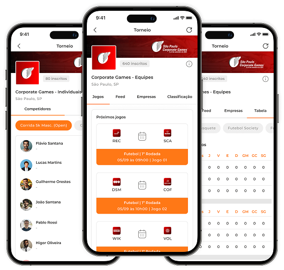 Gestão de Torneios - Interface do App